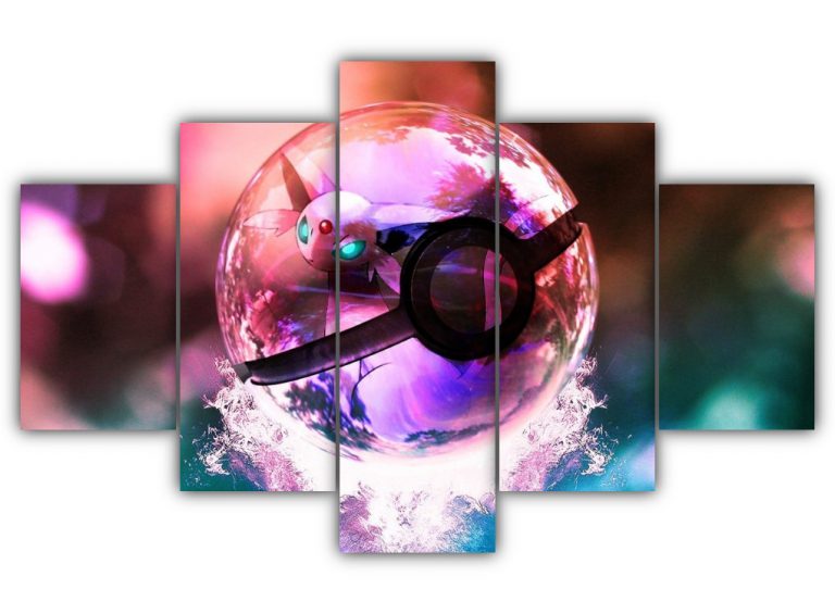 Espeon in Pokeball Multi Canvas Art