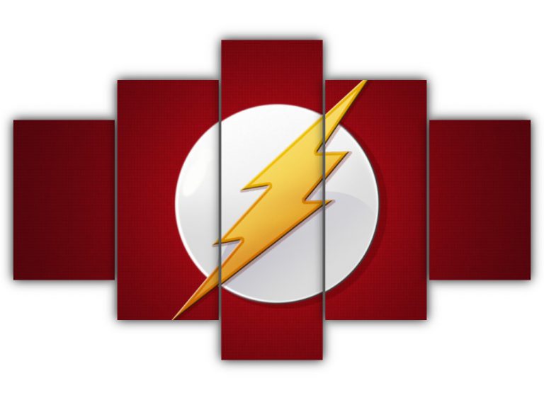 Old Flash Symbol Multi Canvas Art