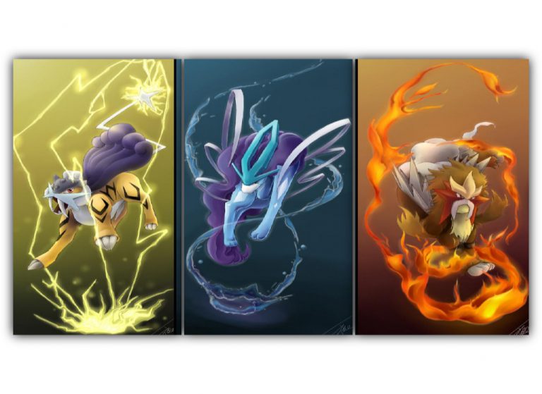 Three Rare Pokemon Multi Canvas Art
