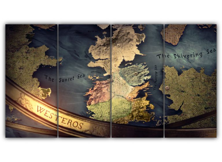 Westeros Map Multi Canvas Art