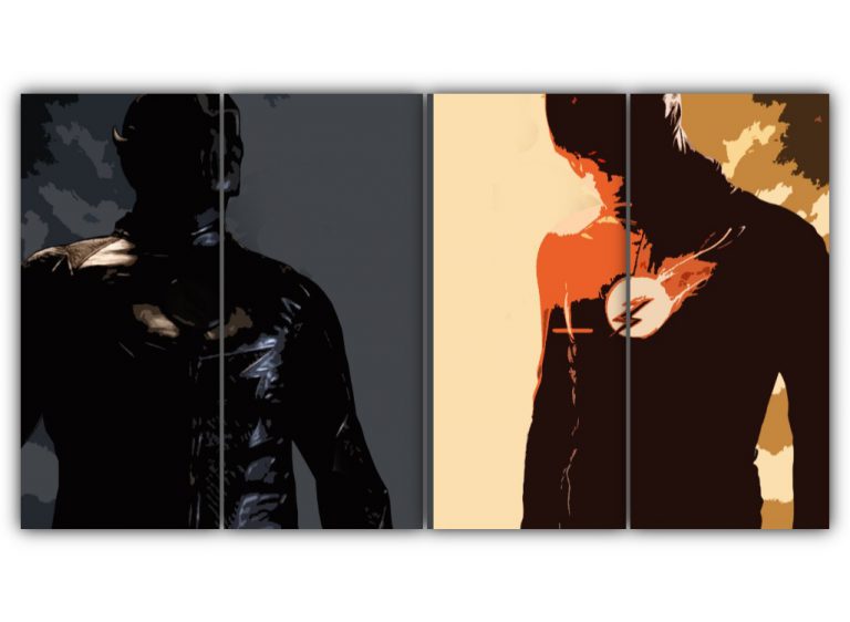 Zoom Vs. Flash Multi Canvas Art