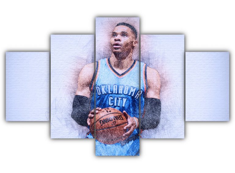 Russell Westbrook Multi Canvas Art