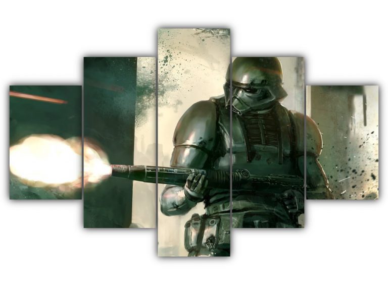Elite Dark Trooper Multi Canvas Art