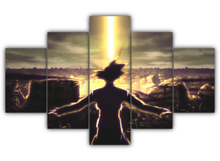 Black Goku Multi Canvas Art