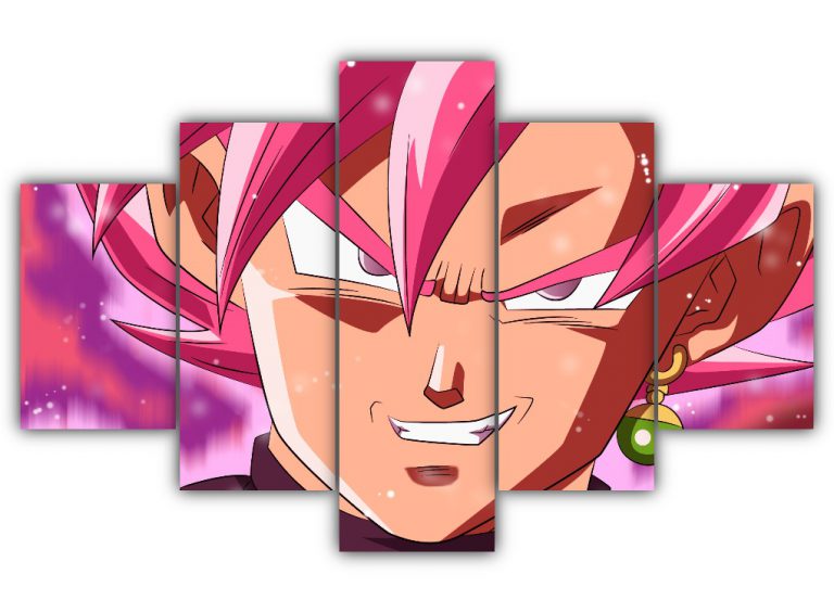 Super Saiyan Rose Black Multi Canvas Art